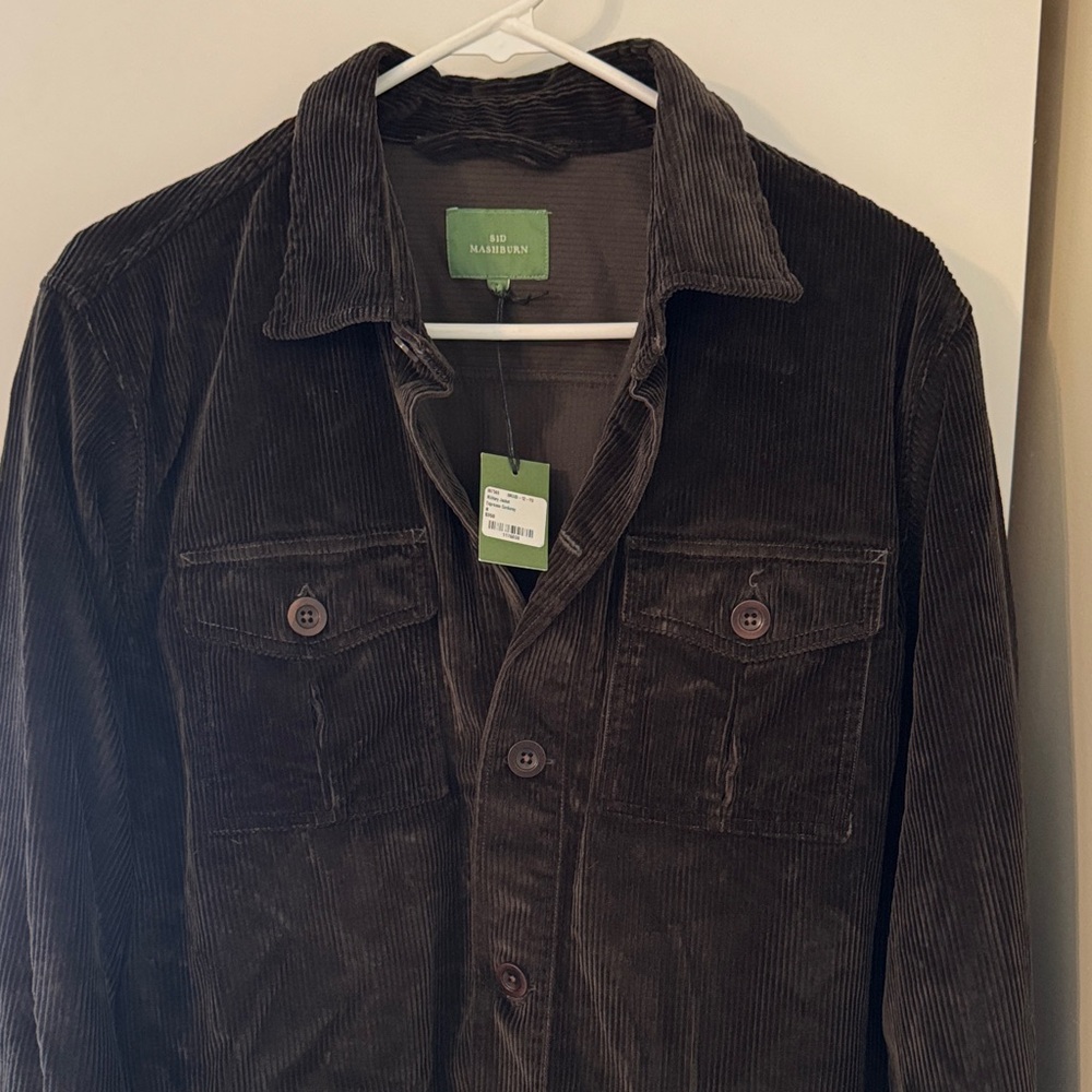 Sid Mashburn Military Jacket in espresso corduroy